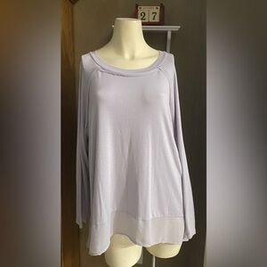 Soft Surroundings Women's XL Tunic Light Gray Long Sleeve